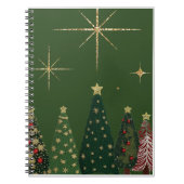 Elegantes Weihnachtsbaum-Spiral-Notebook Notizblock (Vorderseite)