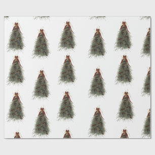 Elegantes Weihnachtsbaum-Verpackungspapier Geschenkpapier