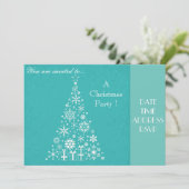 Elegantes Weihnachtsbaum Weihnachtsbaum-Party Einladung (Stehend Vorderseite)