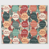 Elegantes Weihnachtsbaum Weihnachtsgeschenke Geschenkpapier (Flach)