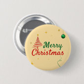 Elegantes Weihnachtsbaumdesign Button (Vorne & Hinten)