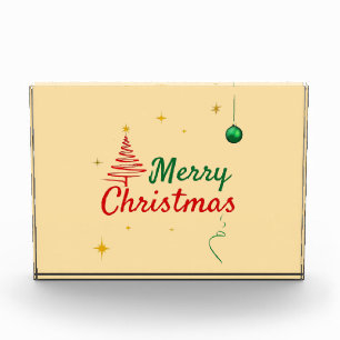 Elegantes Weihnachtsbaumdesign Fotoblock