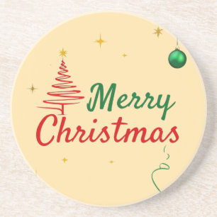 Elegantes Weihnachtsbaumdesign Getränkeuntersetzer