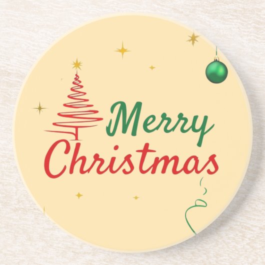 Elegantes Weihnachtsbaumdesign Getränkeuntersetzer (Vorne)