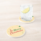 Elegantes Weihnachtsbaumdesign Getränkeuntersetzer (Seite)