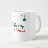 Elegantes Weihnachtsbaumdesign Jumbo-Tasse (Vorderseite Rechts)