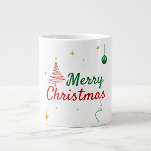 Elegantes Weihnachtsbaumdesign Jumbo-Tasse
