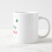 Elegantes Weihnachtsbaumdesign Jumbo-Tasse (Rechts)