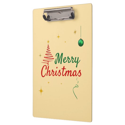 Elegantes Weihnachtsbaumdesign Klemmbrett (Links)