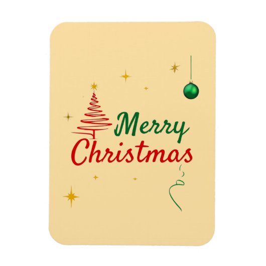 Elegantes Weihnachtsbaumdesign Magnet (Vertikal)