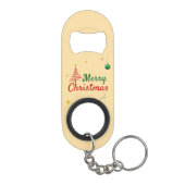 Elegantes Weihnachtsbaumdesign Mini Flaschenöffner (Rückseite)