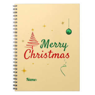 Elegantes Weihnachtsbaumdesign Notizblock