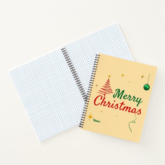 Elegantes Weihnachtsbaumdesign Notizblock (Innenseite)