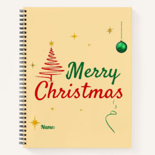 Elegantes Weihnachtsbaumdesign Notizblock