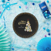 Elegantes Weihnachtsbaumdesign Pappteller (Party)
