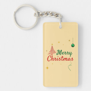 Elegantes Weihnachtsbaumdesign Schlüsselanhänger