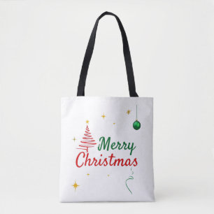 Elegantes Weihnachtsbaumdesign Tasche