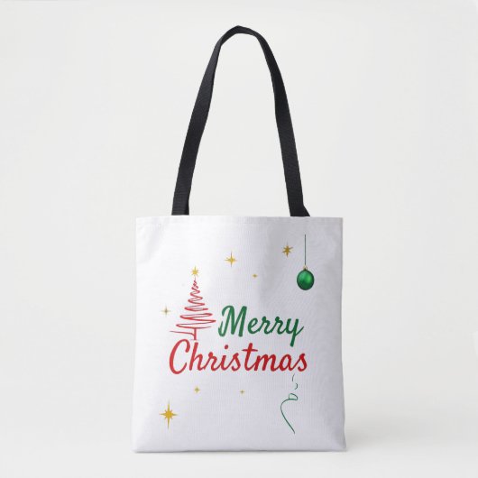 Elegantes Weihnachtsbaumdesign Tasche (Vorderseite)