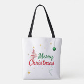 Elegantes Weihnachtsbaumdesign Tasche (Rückseite)