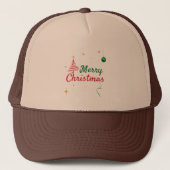 Elegantes Weihnachtsbaumdesign Truckerkappe (Vorderseite)