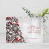 Elegantes Weihnachtsbaumgeschäft Feiertagskarte (Stehend Vorderseite)