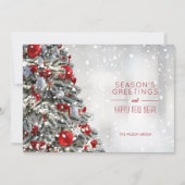 Elegantes Weihnachtsbaumgeschäft Feiertagskarte (Vorderseite)