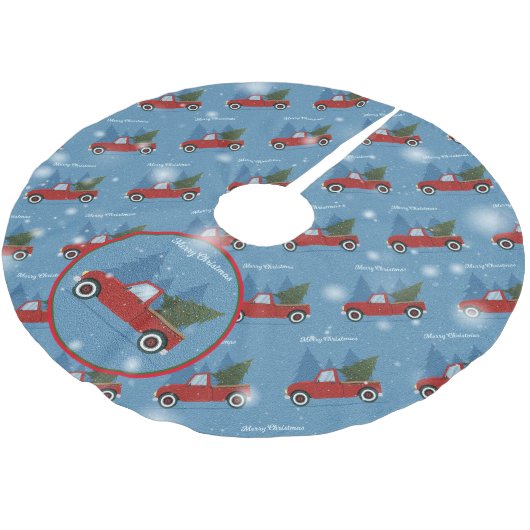 Elegantes Weihnachtsbaumgeschenk Polyester Weihnachtsbaumdecke (Schrägansicht)