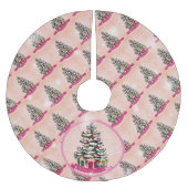 Elegantes Weihnachtsbaumgeschenk Polyester Weihnachtsbaumdecke (Vorderseite)