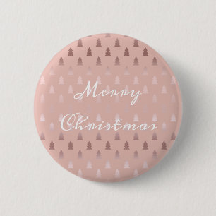 Elegantes Weihnachtsbaummuster aus Rose und Rosa Button