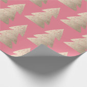 Elegantes Weihnachtsbaummuster der modernen Rose Geschenkpapier (Ecke)