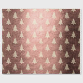 Elegantes Weihnachtsbaummuster der modernen Rose Geschenkpapier (Flach)