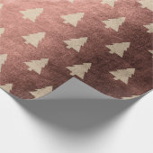 Elegantes Weihnachtsbaummuster der modernen Rose Geschenkpapier (Ecke)