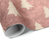 Elegantes Weihnachtsbaummuster der modernen Rose Geschenkpapier (Rolleneckpunkt)