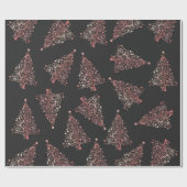 Elegantes Weihnachtsbaummuster der modernen Rose Geschenkpapier (Flach)