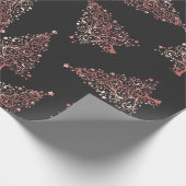 Elegantes Weihnachtsbaummuster der modernen Rose Geschenkpapier (Ecke)