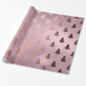 Elegantes Weihnachtsbaummuster der modernen Rose Geschenkpapier (Ungerollt)