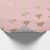 Elegantes Weihnachtsbaummuster der modernen Rose Geschenkpapier (Ecke)