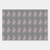 Elegantes Weihnachtsbaummuster der Rose Geschenkpapier Set (Vorderseite 3)