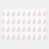 Elegantes Weihnachtsbaummuster der Rose Geschenkpapier Set (Vorderseite 2)