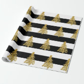 Elegantes Weihnachtsbaummuster Geschenkpapier (Ungerollt)