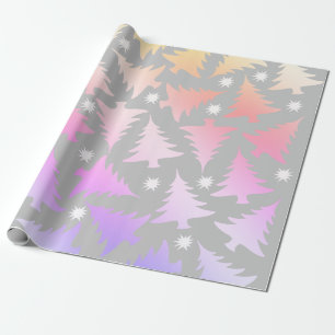 Elegantes Weihnachtsbaummuster Geschenkpapier