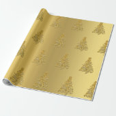 Elegantes Weihnachtsbaummuster Geschenkpapier (Ungerollt)