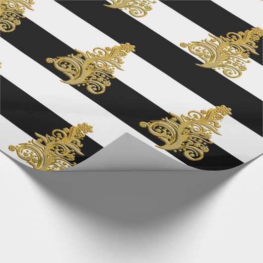 Elegantes Weihnachtsbaummuster Geschenkpapier (Ecke)