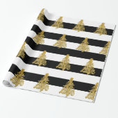 Elegantes Weihnachtsbaummuster Geschenkpapier (Ungerollt)