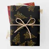 Elegantes Weihnachtsbaummuster Geschenkpapier Set (Beispiel)