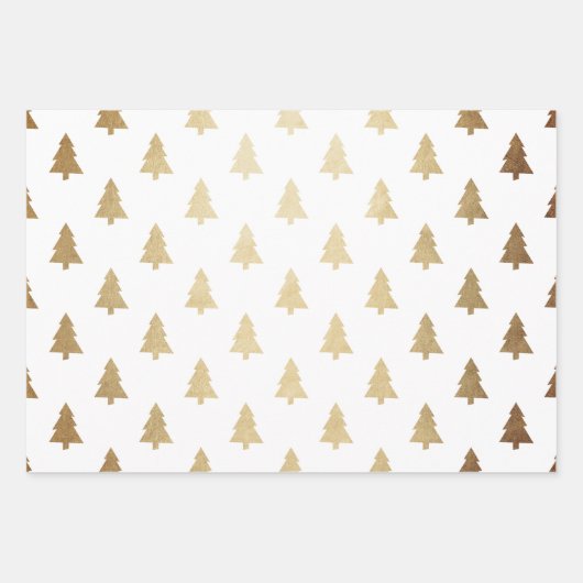 Elegantes Weihnachtsbaummuster Geschenkpapier Set (Vorderseite 2)