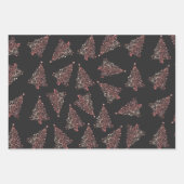 Elegantes Weihnachtsbaummuster Geschenkpapier Set (Vorderseite)