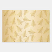 Elegantes Weihnachtsbaummuster Geschenkpapier Set (Vorderseite 3)