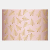 Elegantes Weihnachtsbaummuster Geschenkpapier Set (Vorderseite 2)