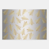 Elegantes Weihnachtsbaummuster Geschenkpapier Set (Vorderseite)